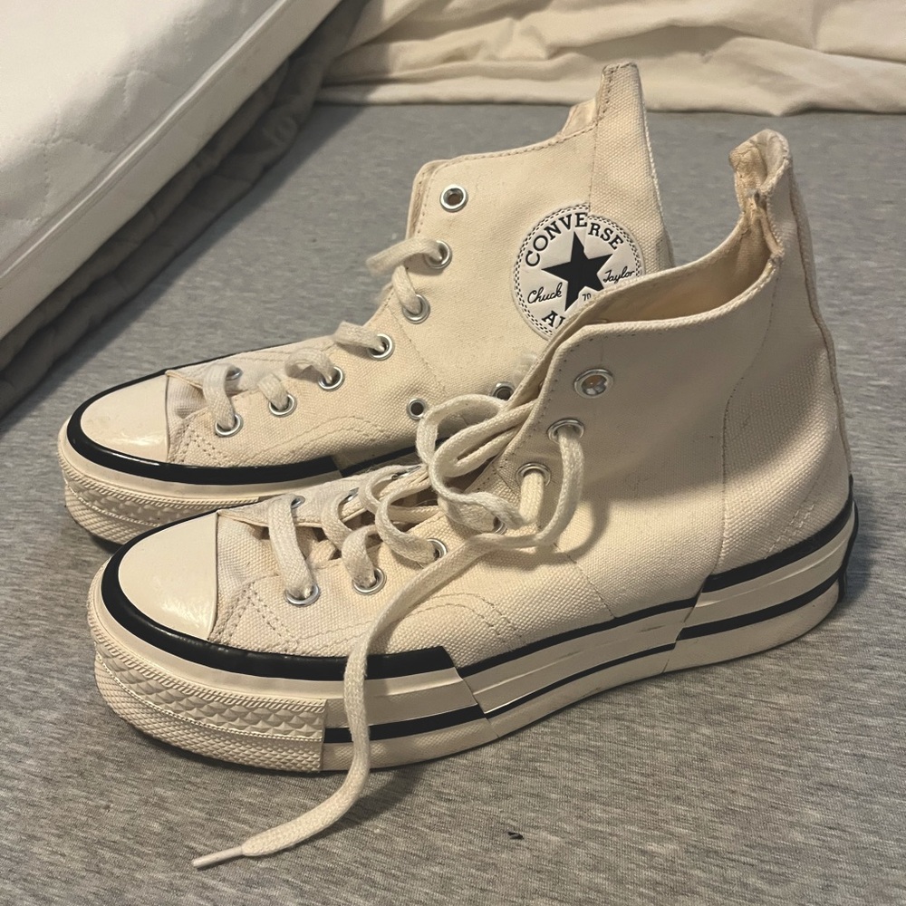 Converse Chuck Taylor All Star 70 Plus high top off white deconstructed US 7.5
